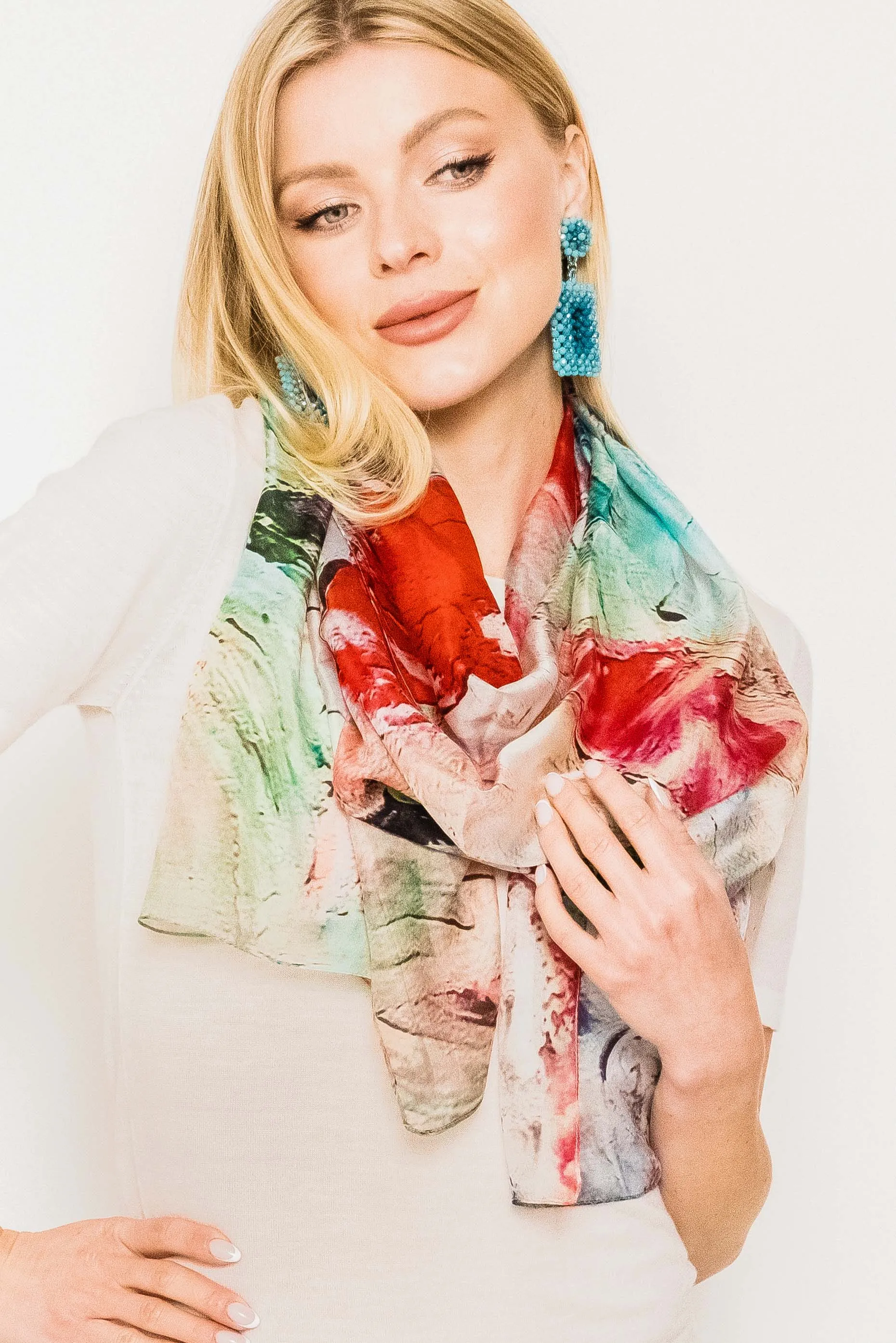 Light Silk Scarf -  Winter Sale 50% Off - At checkout use code Winter50%