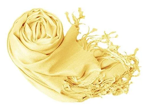 Light Yellow Pashmina Shawl Wrap Scarf