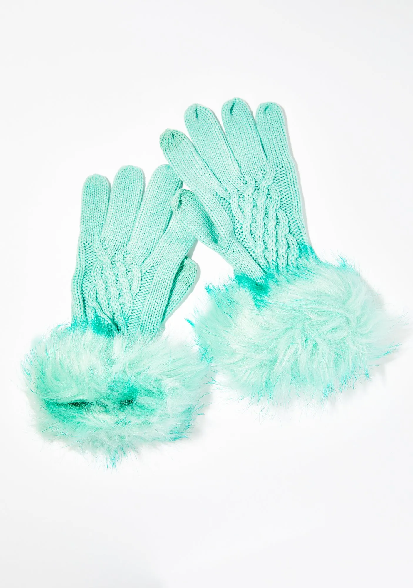 Lux Fantasy Fur Trim Gloves