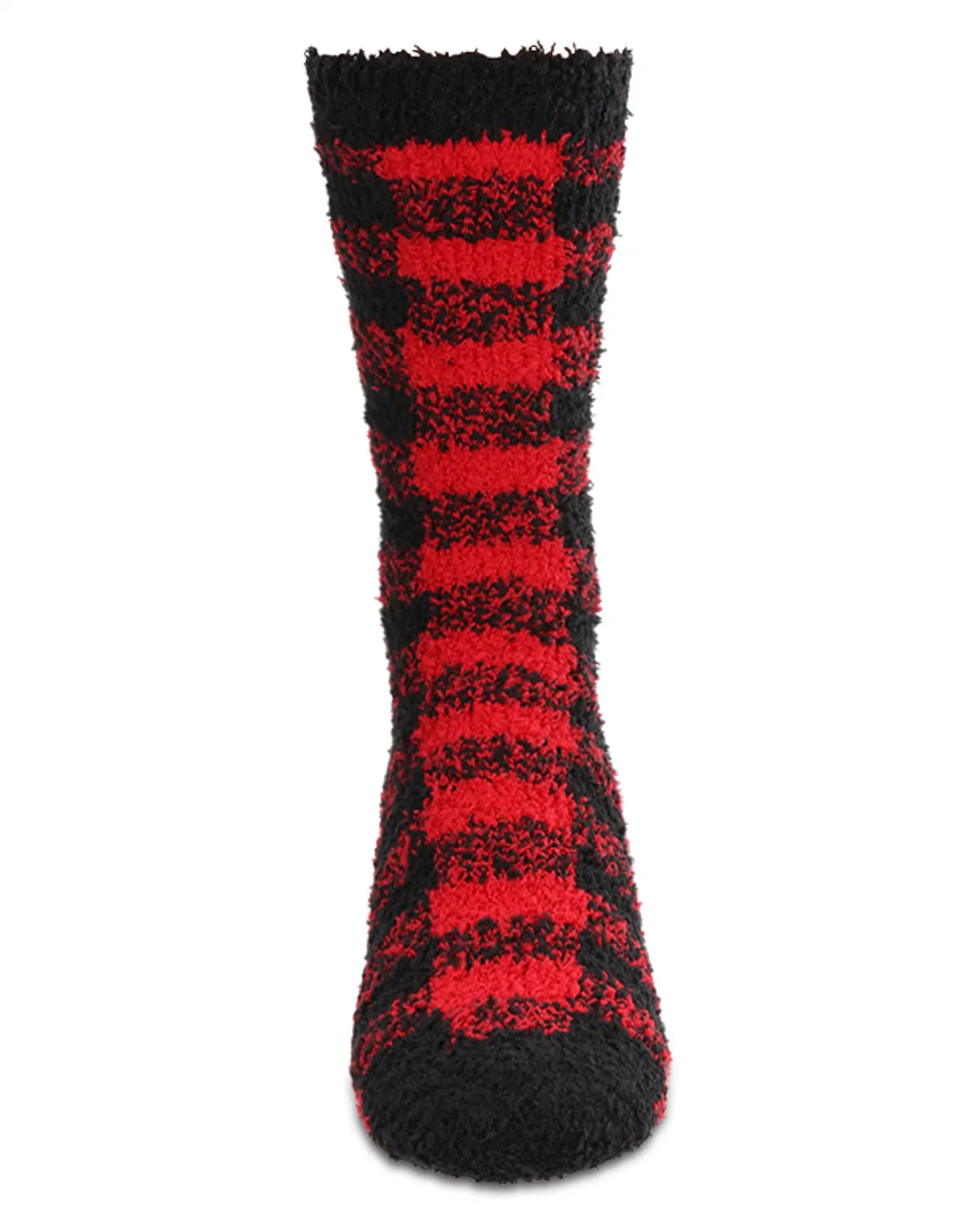 Men's Buffalo Plaid Fuzzy Warm Cozy Crew Sock