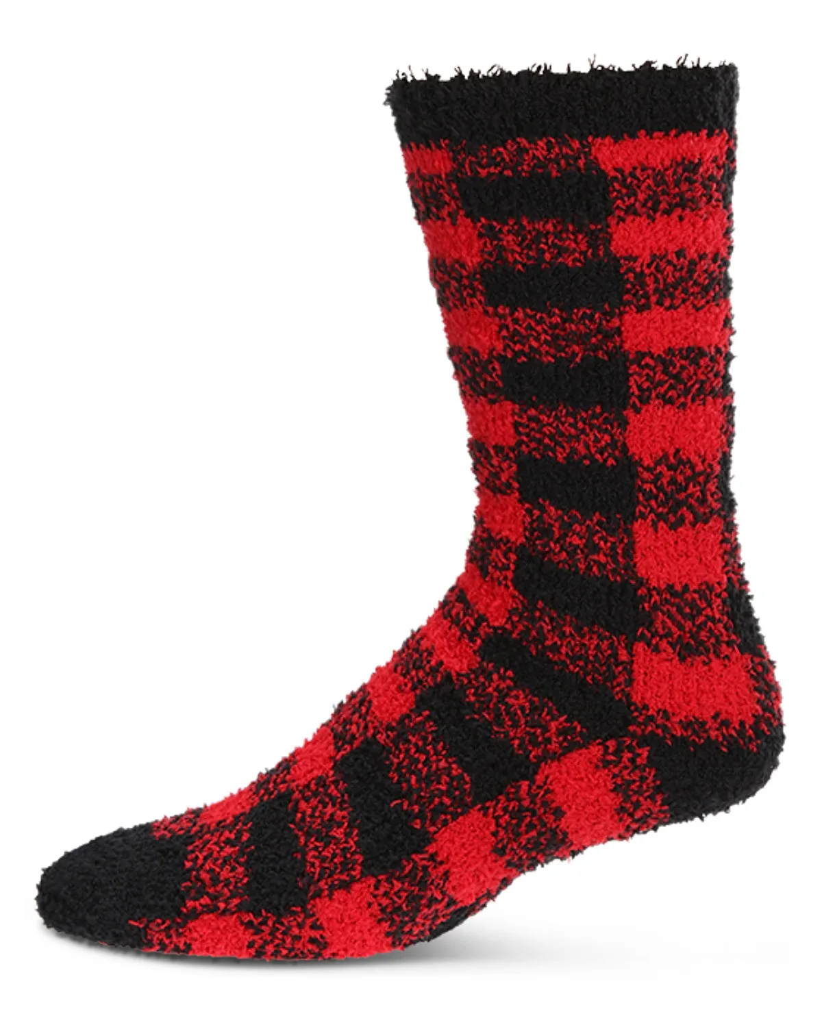 Men's Buffalo Plaid Fuzzy Warm Cozy Crew Sock