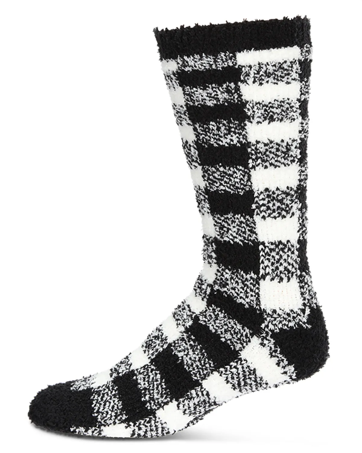 Men's Buffalo Plaid Fuzzy Warm Cozy Crew Sock