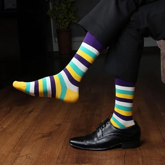 Men's Cozy Multicolour Stripes Socks