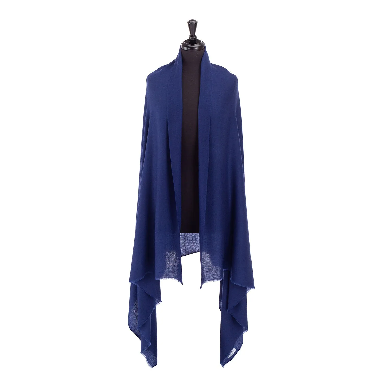 Merino Wool Shawl Navy