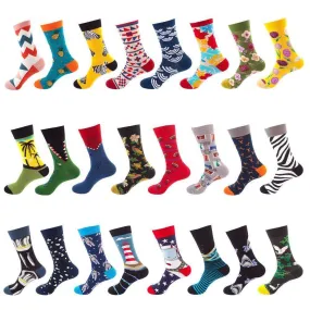 Mox JT Printed Autumn Funny Socks - Multi Color Optional