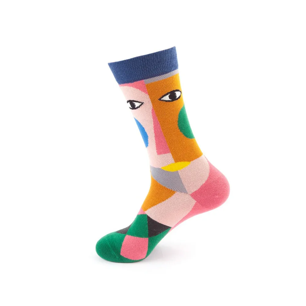 Mox JT Printed Autumn Funny Socks - Multi Color Optional