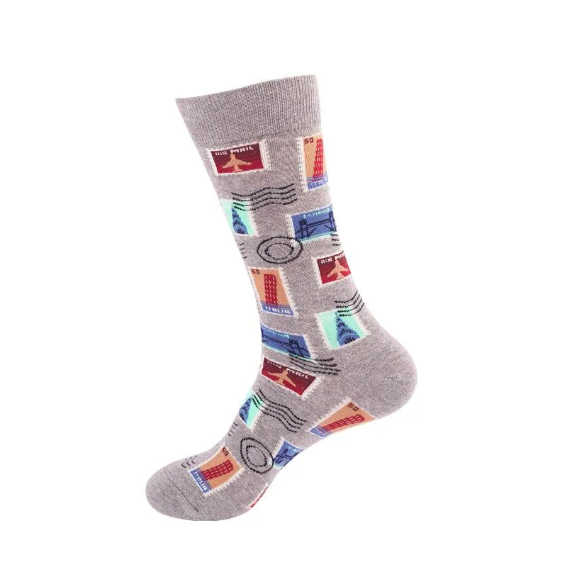 Mox JT Printed Autumn Funny Socks - Multi Color Optional