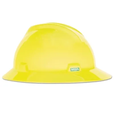 MSA 10061515 HAT V-GD STD HI-VIZ YELGRN W/RATCHET