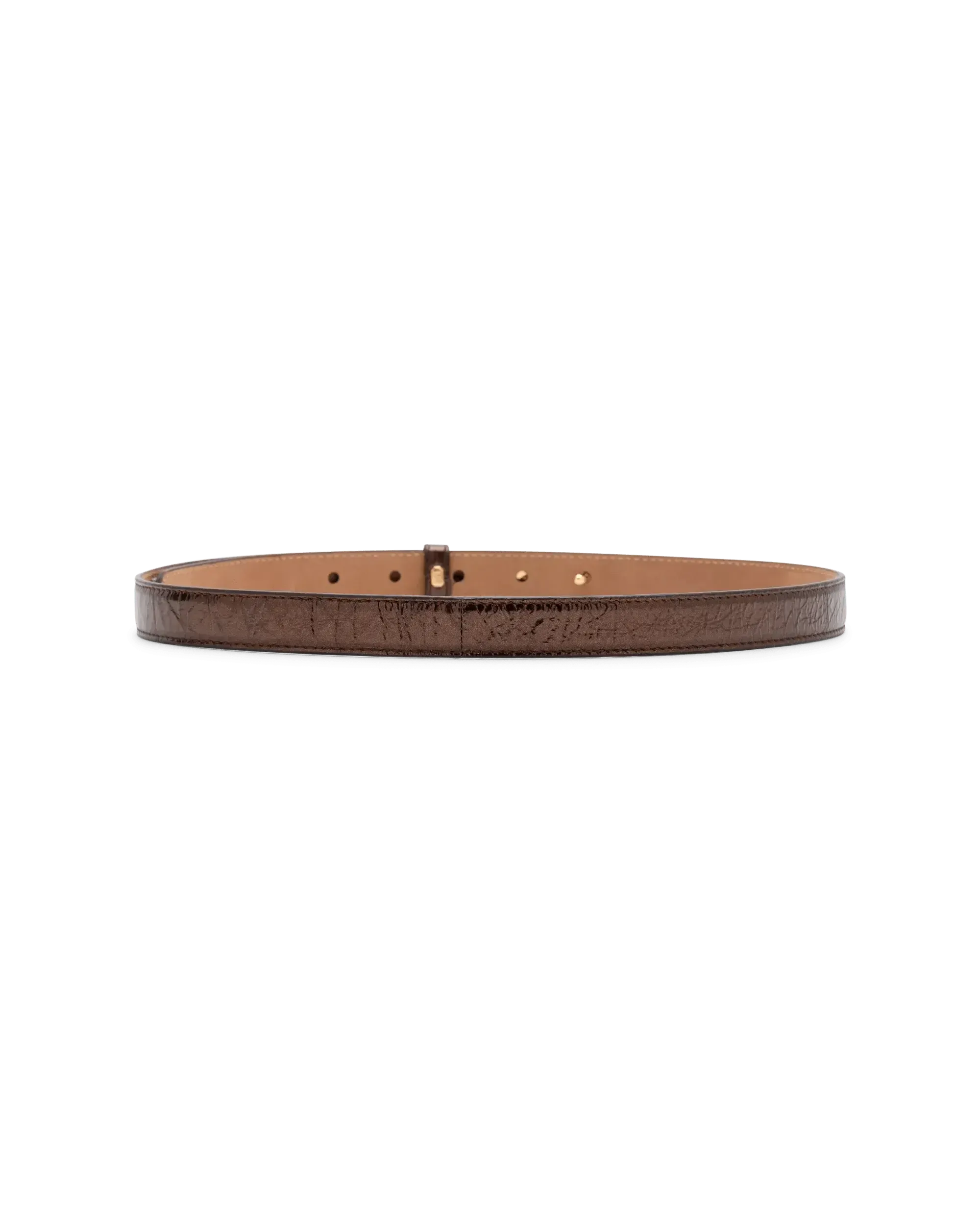 O'Lock Crinkle Brown Thin Belt