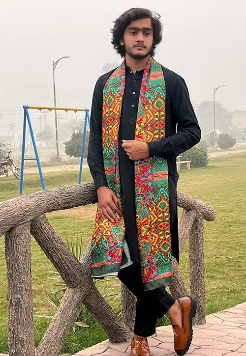 PAKISTANI BRAND MEN SHAWL PREMIUM COLLECTION - SINDHI AJRAK