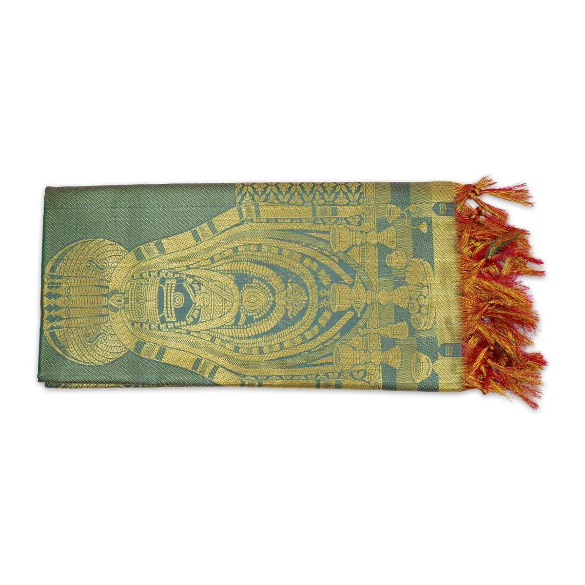 Ponnadai Shawl - 72 x 42 Inches | Annamalaiyar Design Towel/ Jari Angavastram for Men & Women