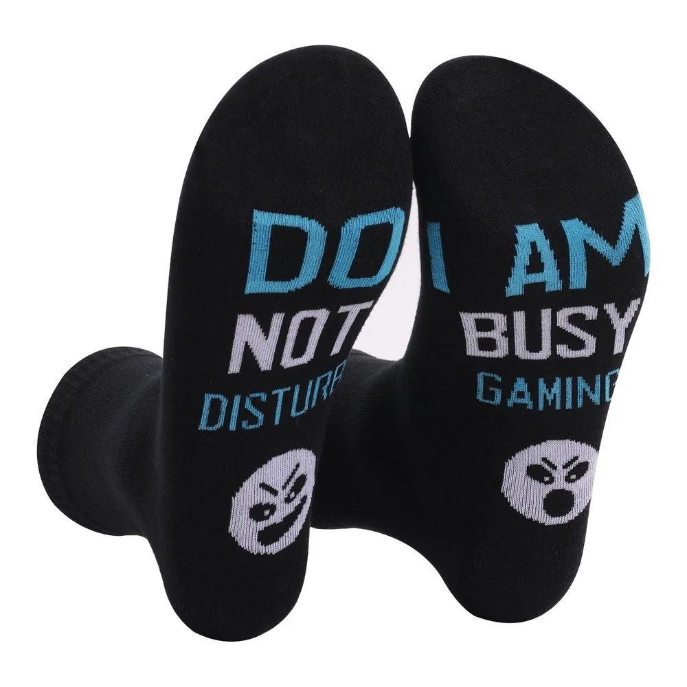 Printed DO NOT DISTURB BUSY GAMING Socks