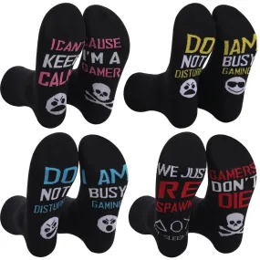 Printed DO NOT DISTURB BUSY GAMING Socks