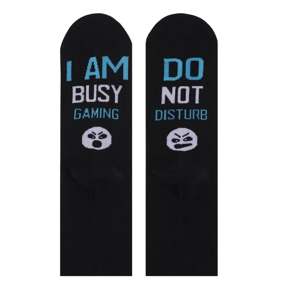 Printed DO NOT DISTURB BUSY GAMING Socks