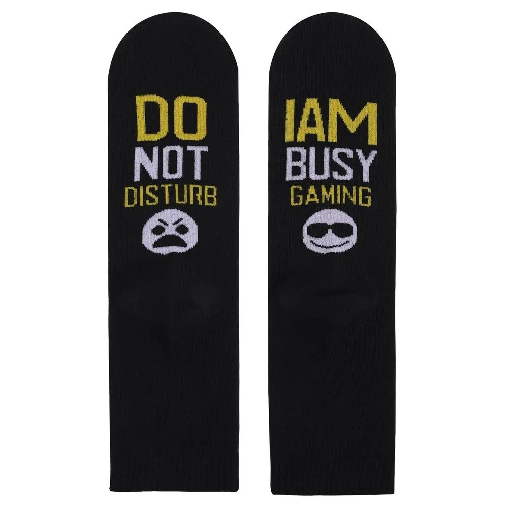 Printed DO NOT DISTURB BUSY GAMING Socks