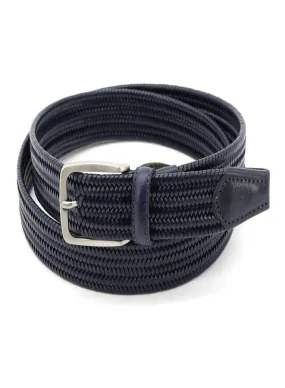 R Roncato Elastic Stretch Leather Belt For Men with Metal Buckle