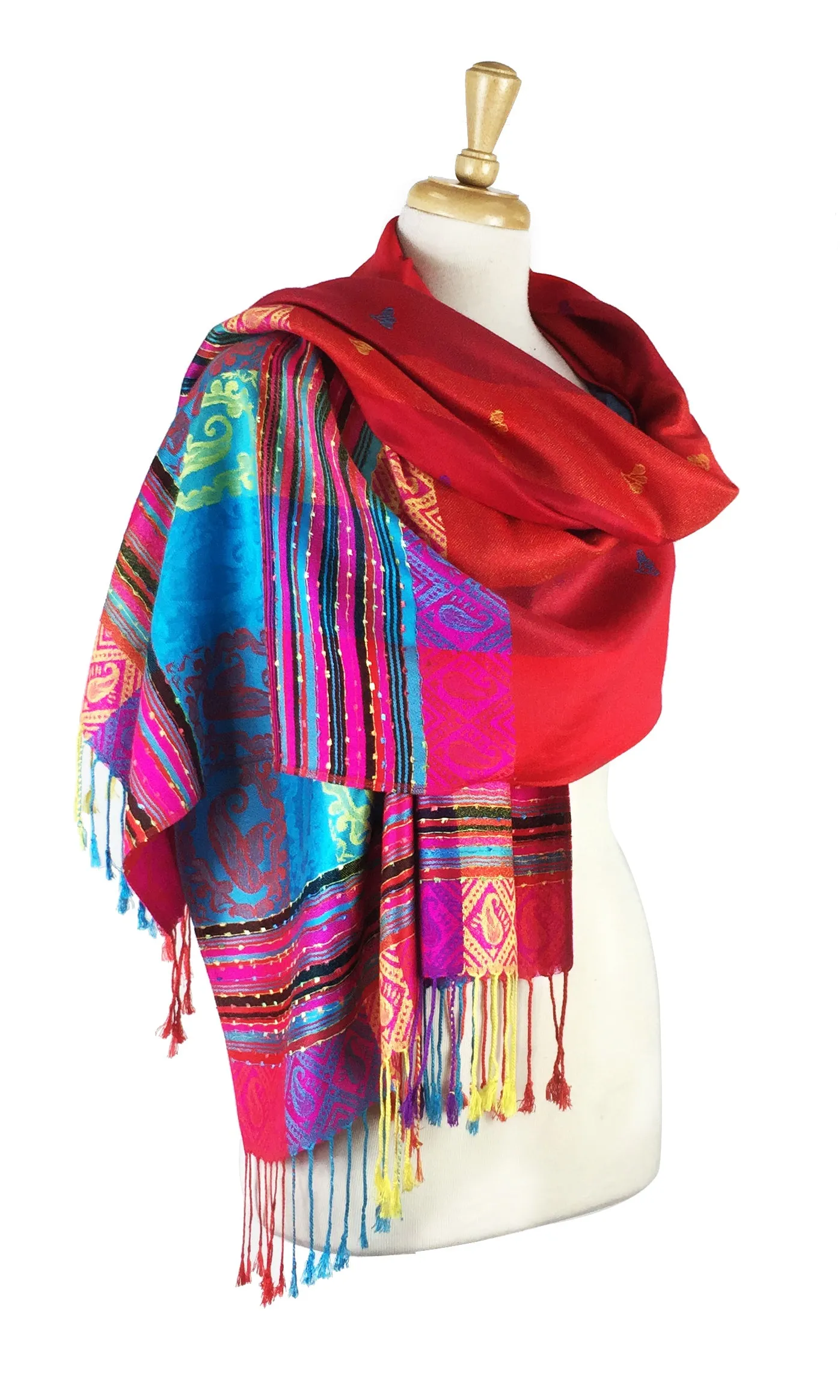 Rainbow Pashmina Scarf Shawls 056