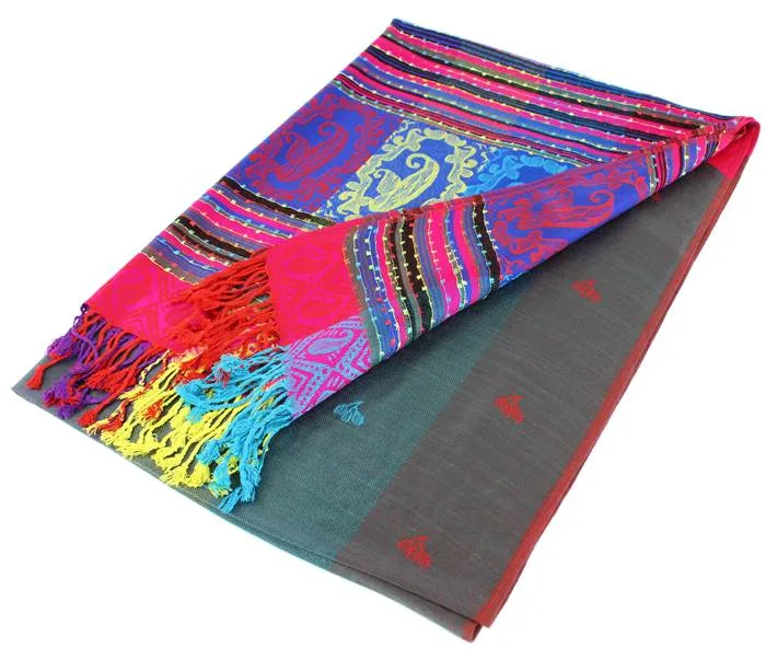 Rainbow Pashmina Scarf Shawls 056