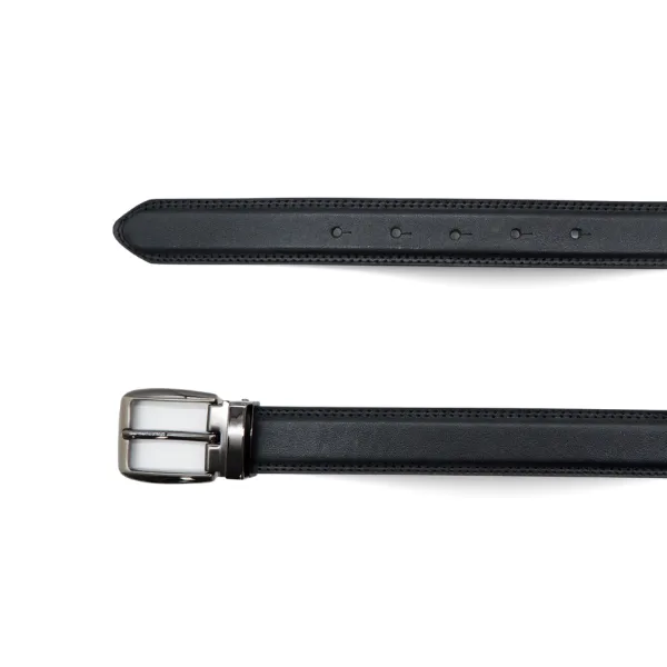 Santiago Men's Black Genuine Leather Belt