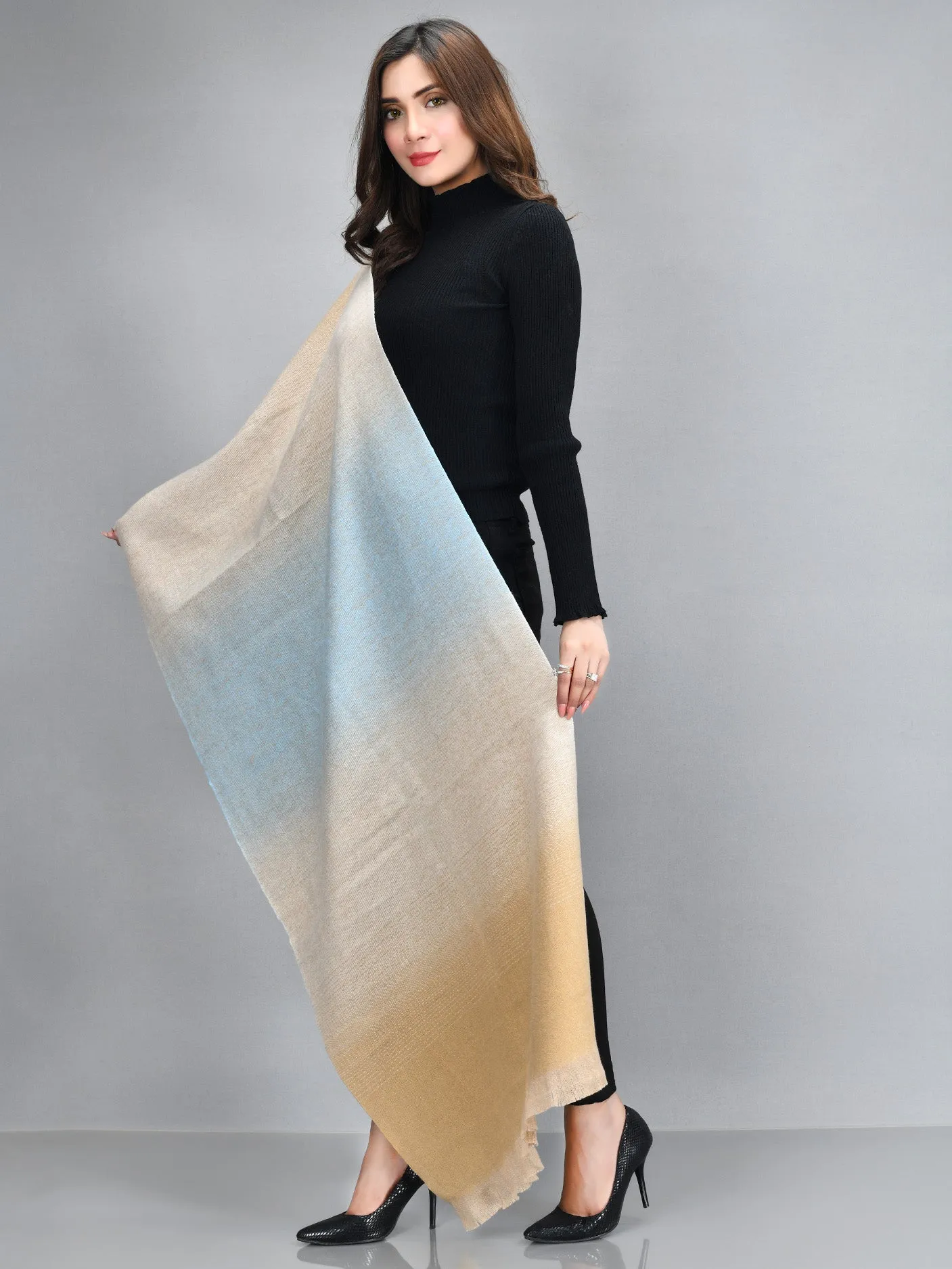 Shaded Shawl-Beige