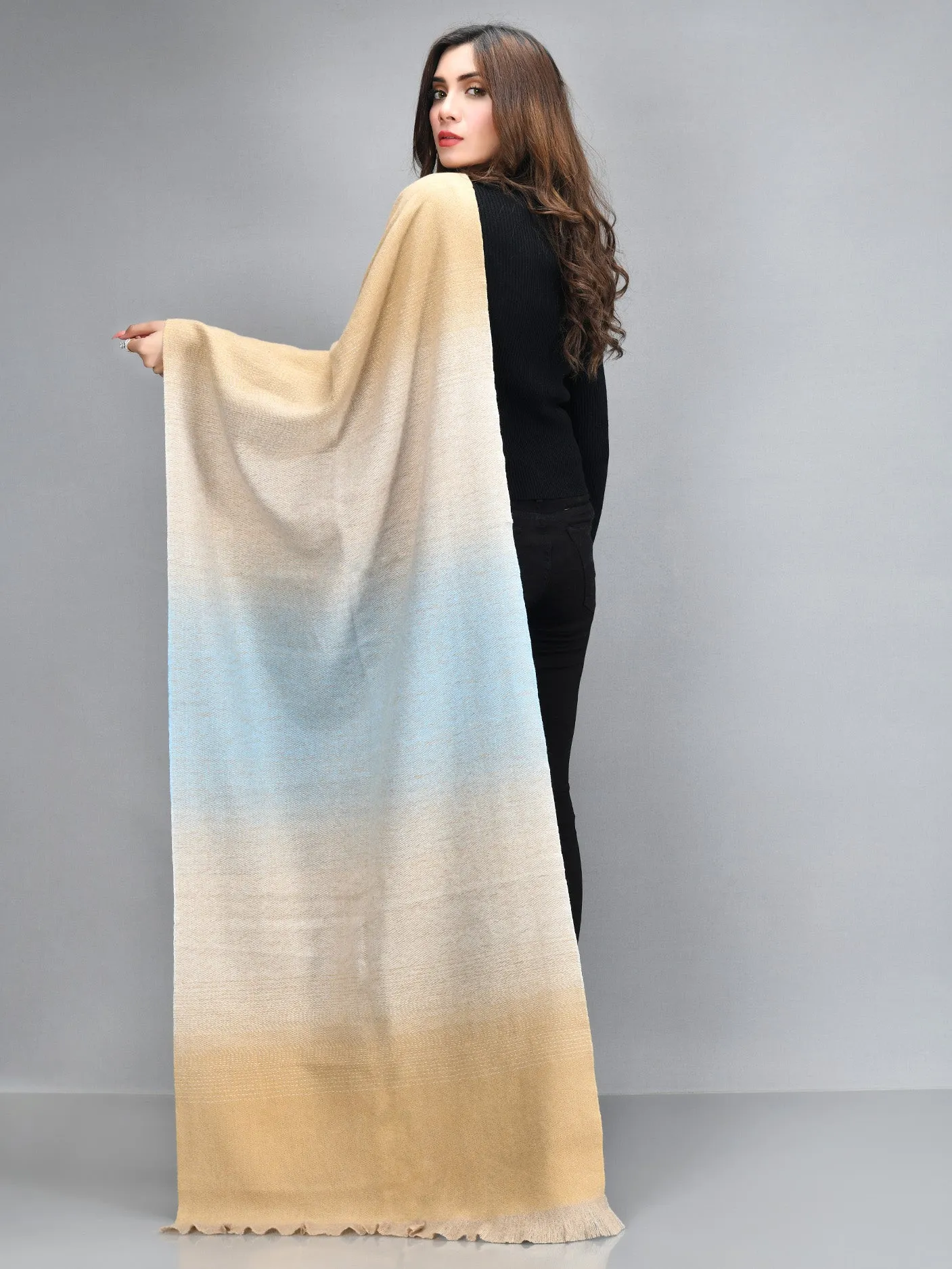 Shaded Shawl-Beige