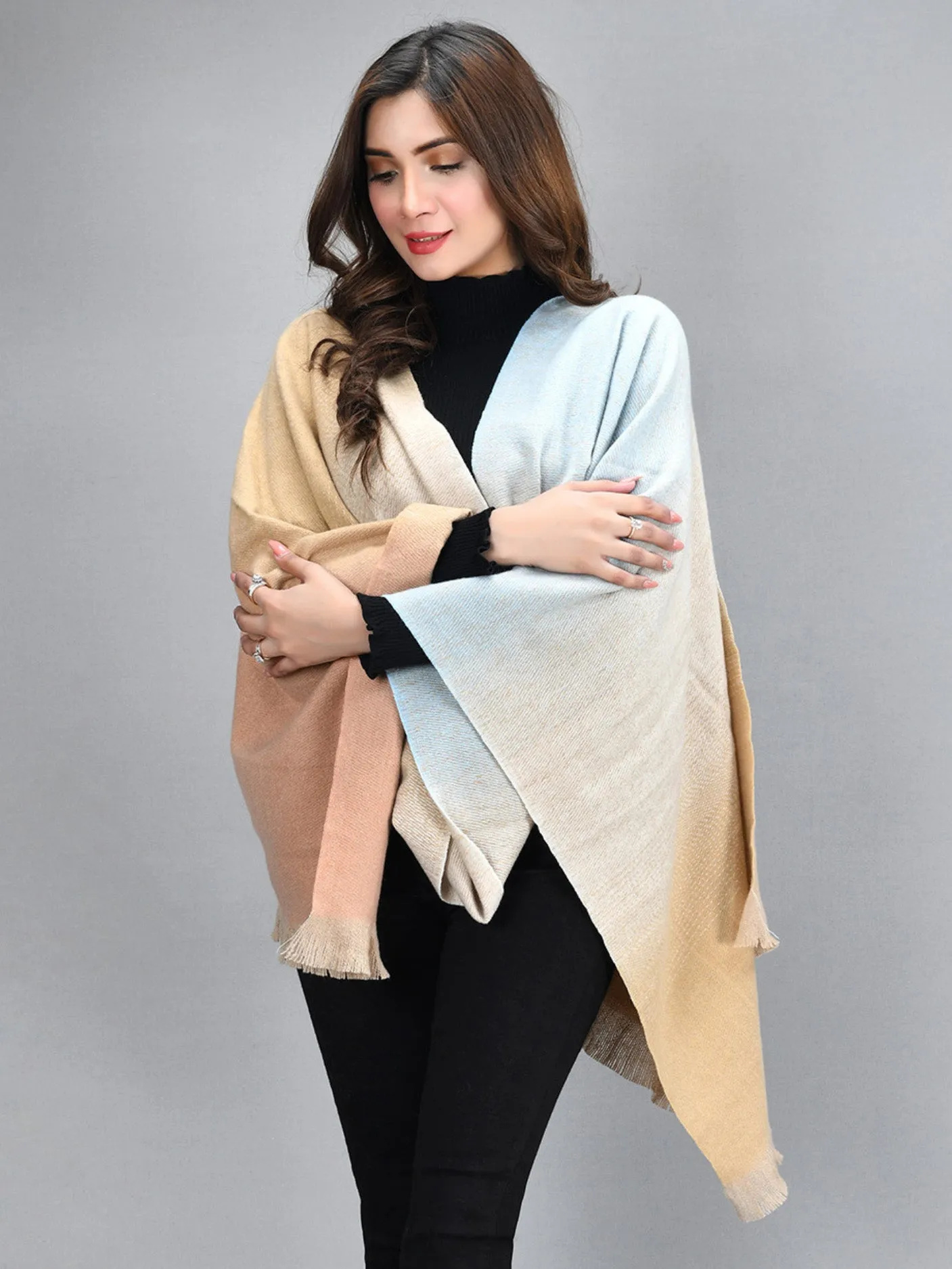 Shaded Shawl-Beige