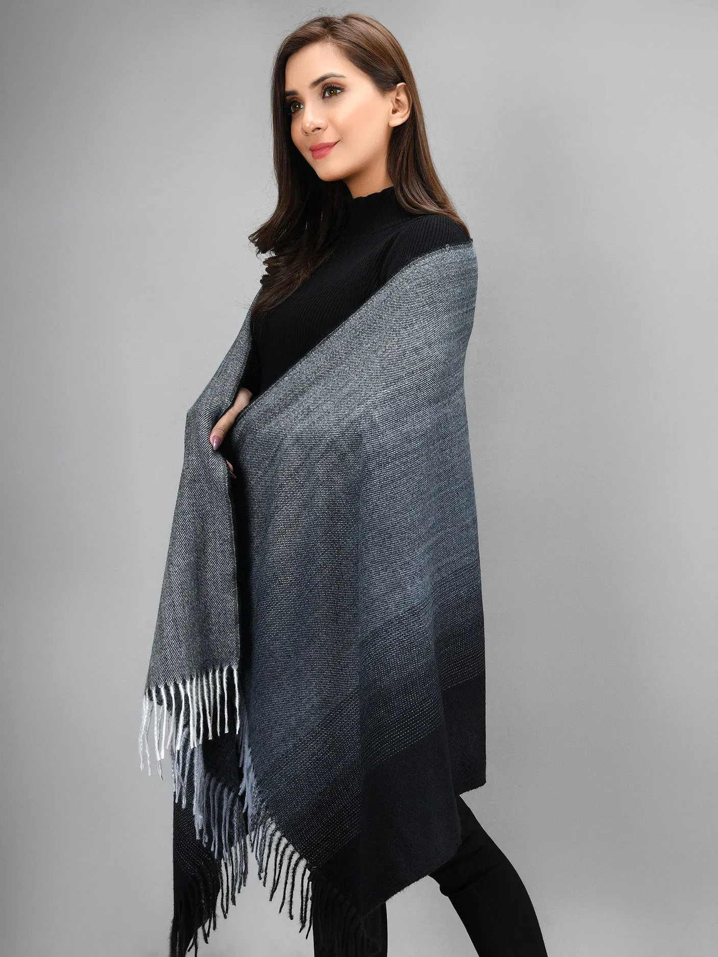 Shaded Shawl - Black