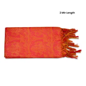 Shawl - 2 Mtr | Ganesh Murti Design Towel/ Angavastram/ Jari Ponnadai Shawl for Men & Women