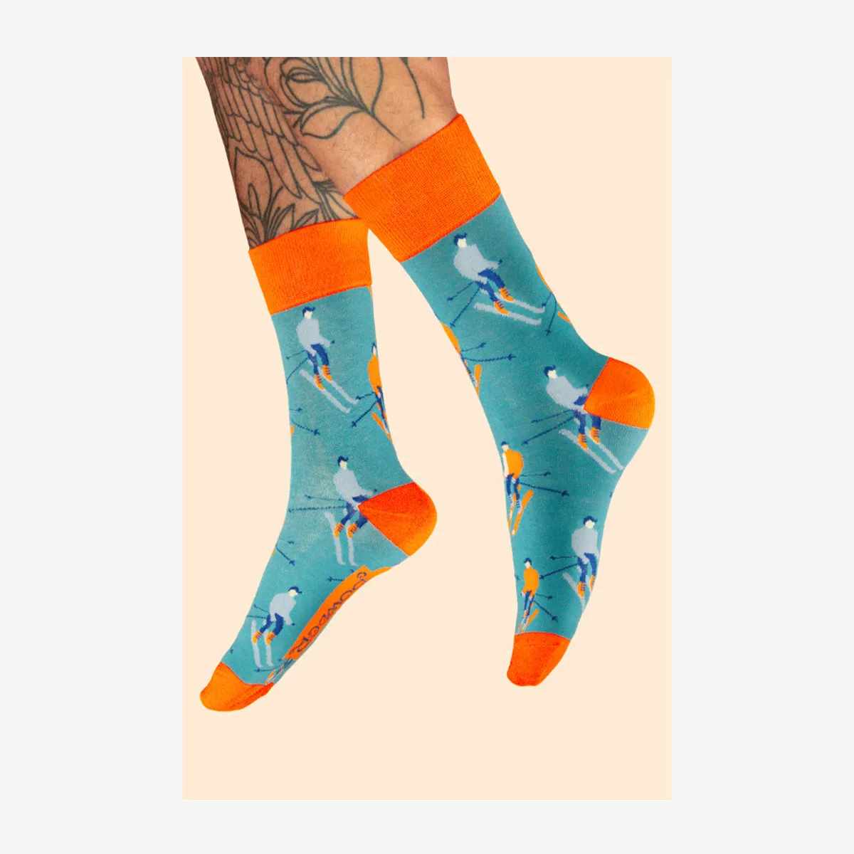 SKIERS MEN'S SOCKS - TEAL