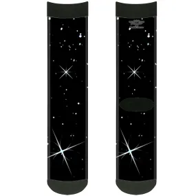 Sock Pair - Polyester - Deep Space Black/White - CREW