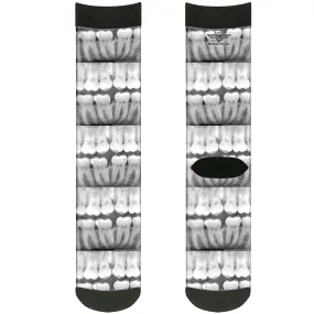 Sock Pair - Polyester - Dental X-Rays Black/White - CREW