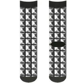 Sock Pair - Polyester - Printed Studs - CREW