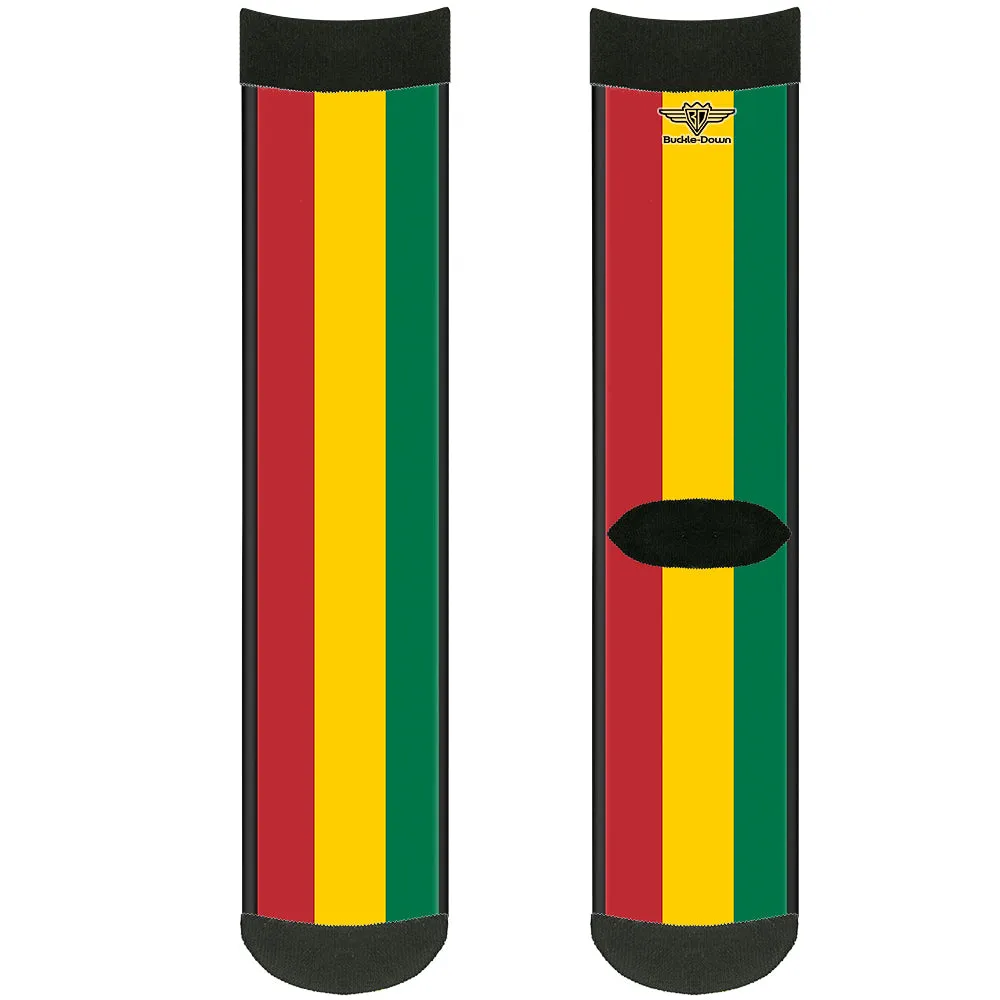 Sock Pair - Polyester - Rasta - CREW