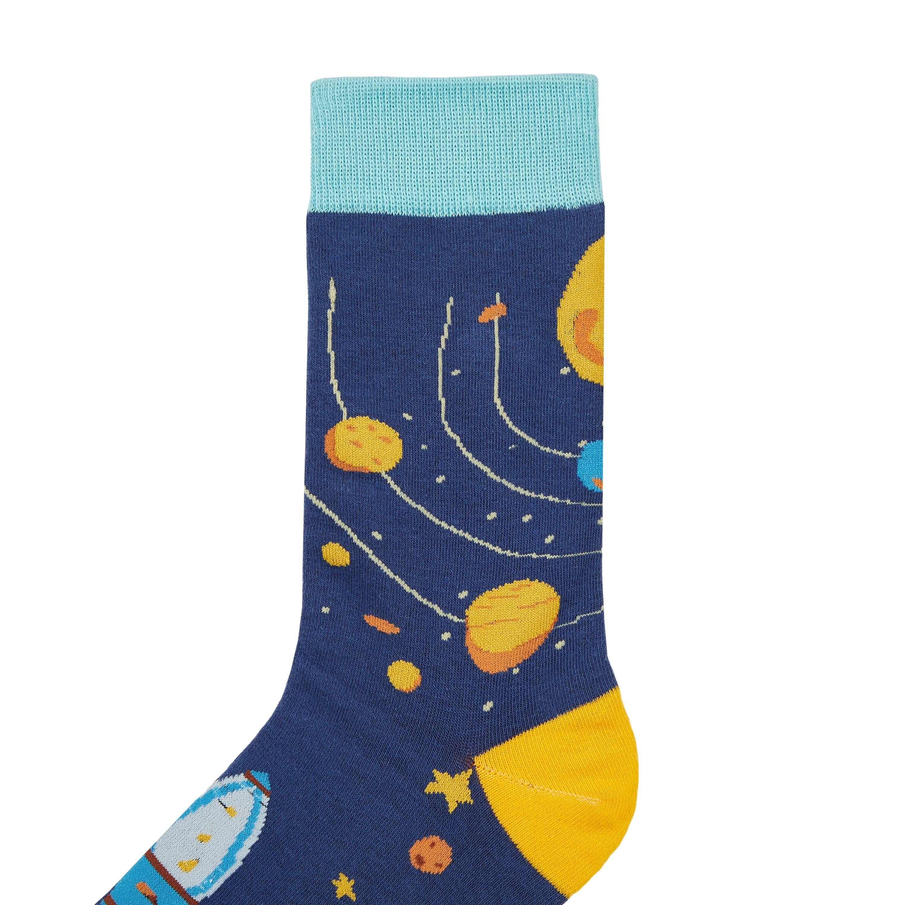 Solar System Printed Crew Length Socks