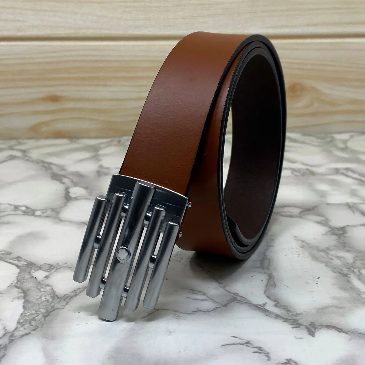 Stylish Formal Leather Strap Belt For Men-JonasParamount