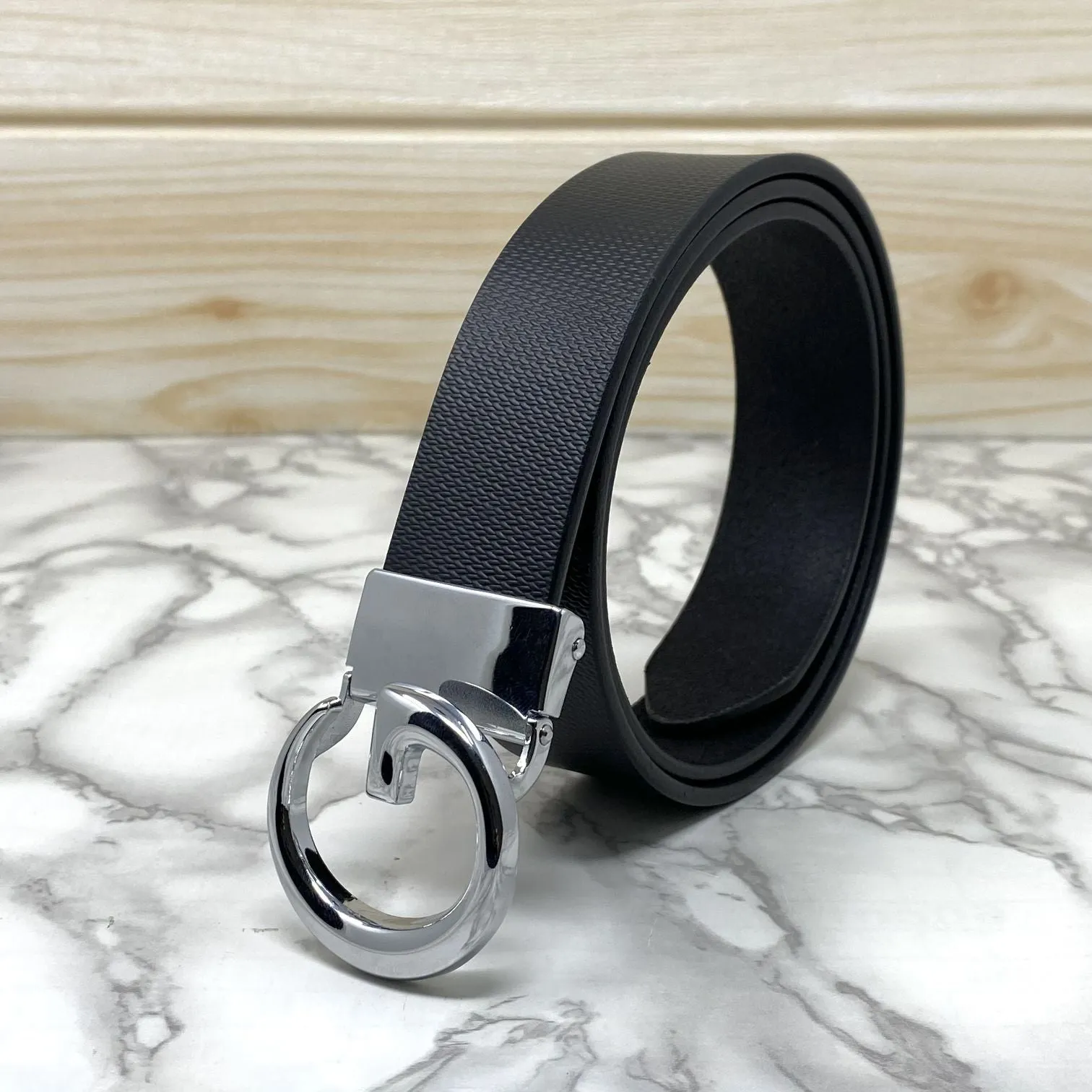 Stylish G Buckle Leather Strap Belt-JoansParamount