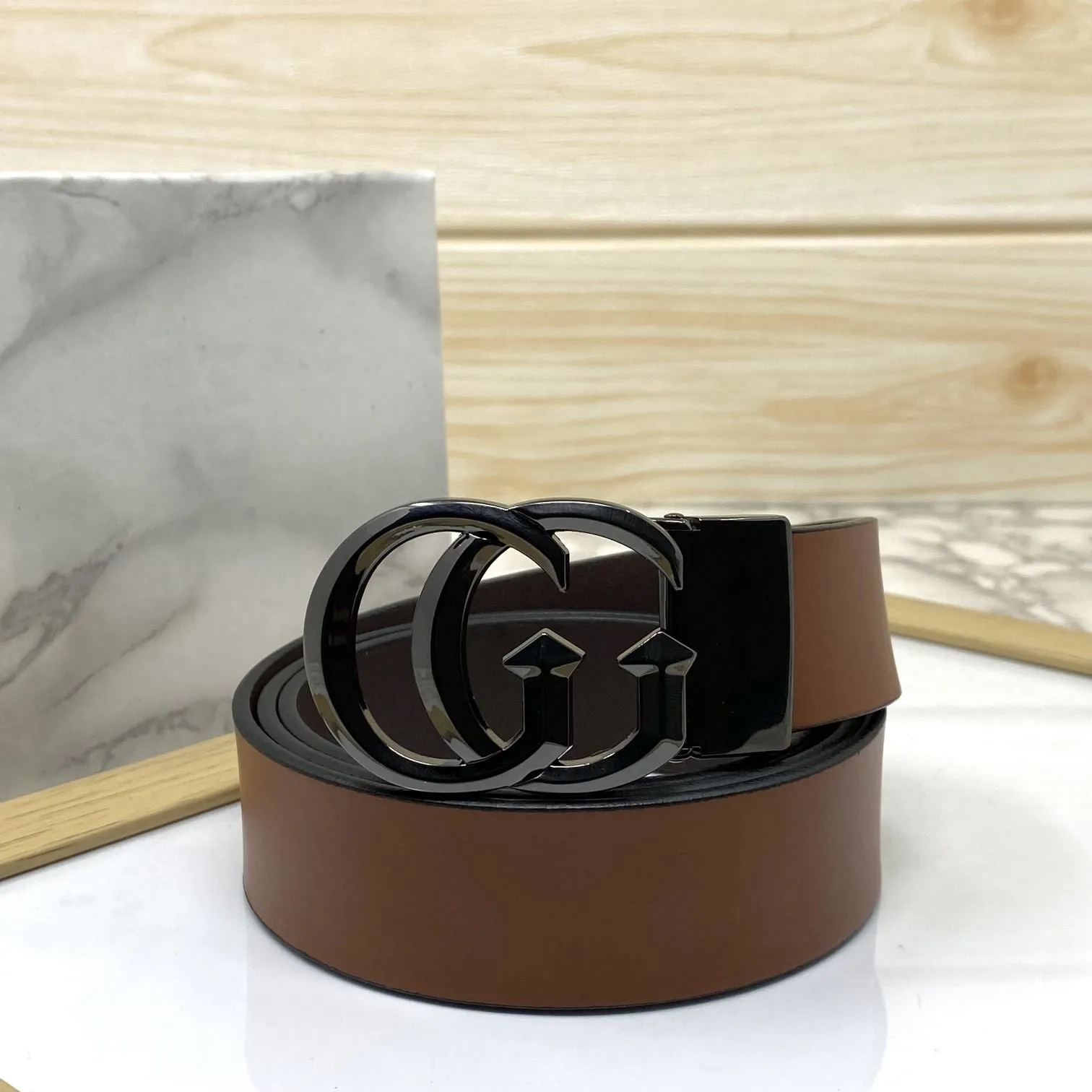 Stylish New Arrival GG Letter Pure Leather Belt-JonasParamount