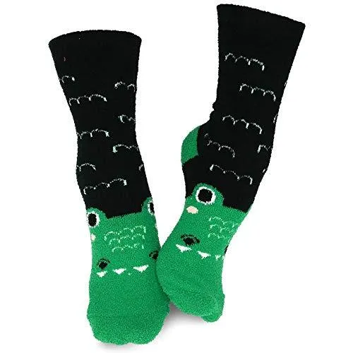 TeeHee Socks Women's Fuzzy Polyester Crew Assorted 3-Pack (R2011)