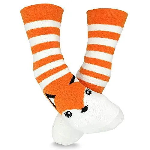 TeeHee Socks Women's Fuzzy Polyester Crew Assorted 3-Pack (R2011)