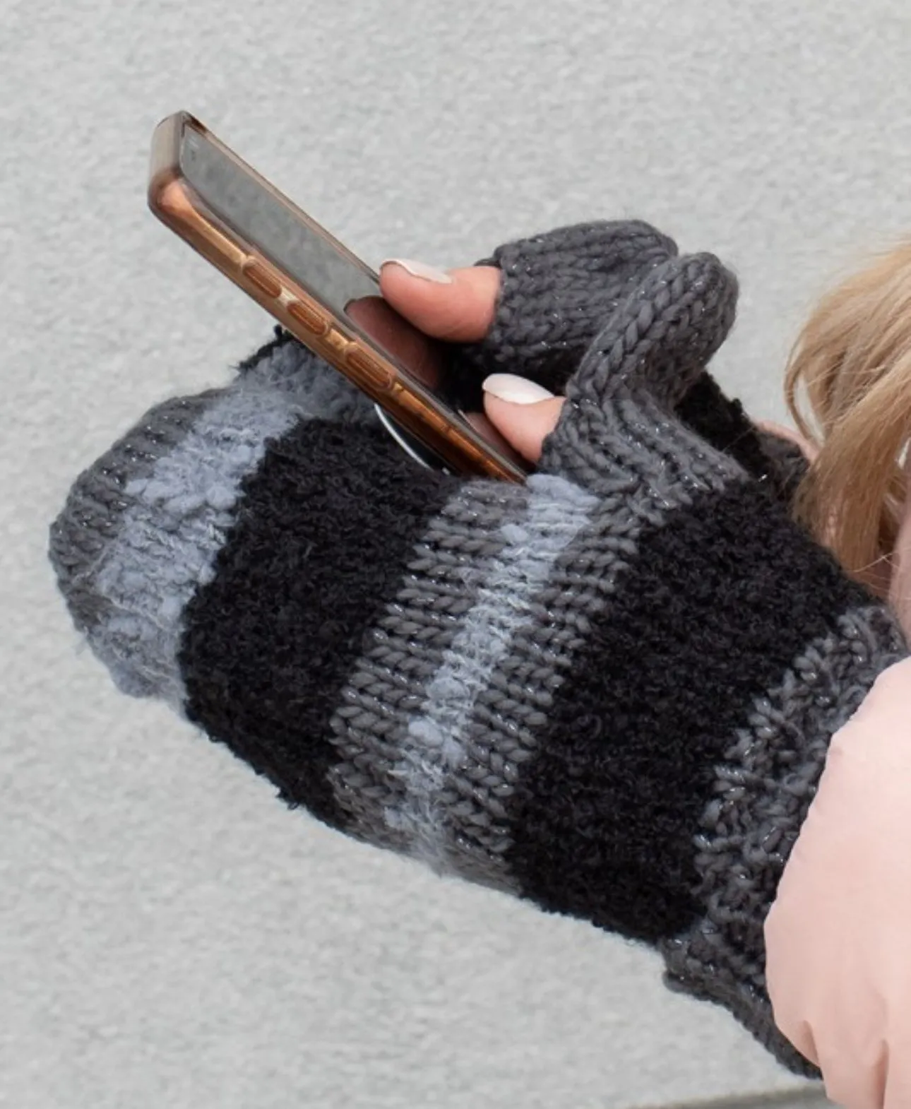 The C.C. Striped Texting Mittens