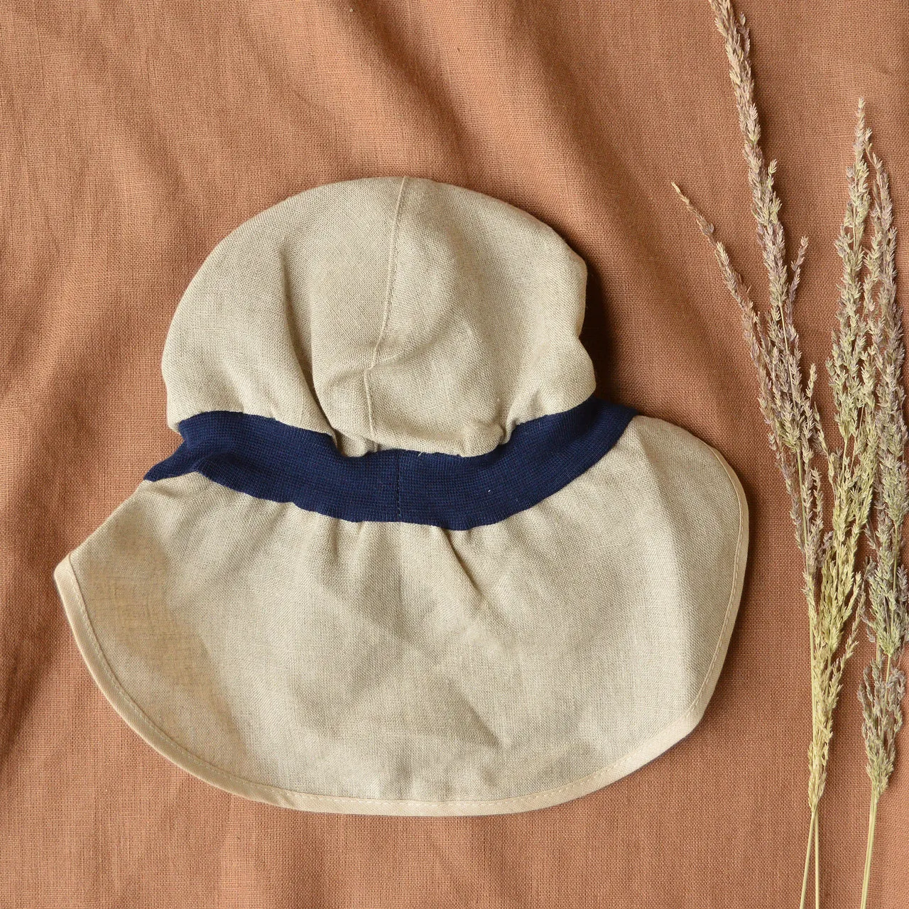 Tim Baby Legionnaire Sun Cap - Organic Linen (1m-4y )