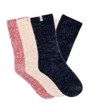 UGG Cream/Pink Jade/Mariner Leda Sparkle 3 Pack Socks Gift Set