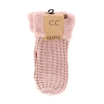 Waffle Knit C.C Mittens